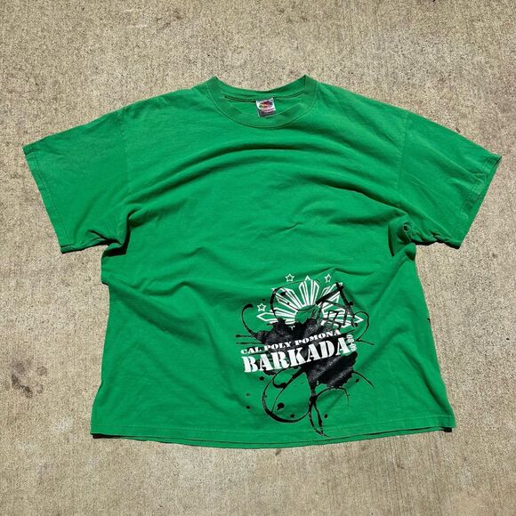 Vintage Y2K Grunge Green Graphic T Shirt Tee Size Xl - Picture 1 of 7